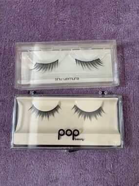 shu uemura Pop Beauty False Eyelashes Set in Case Doll Slant Dramatic Black NWT